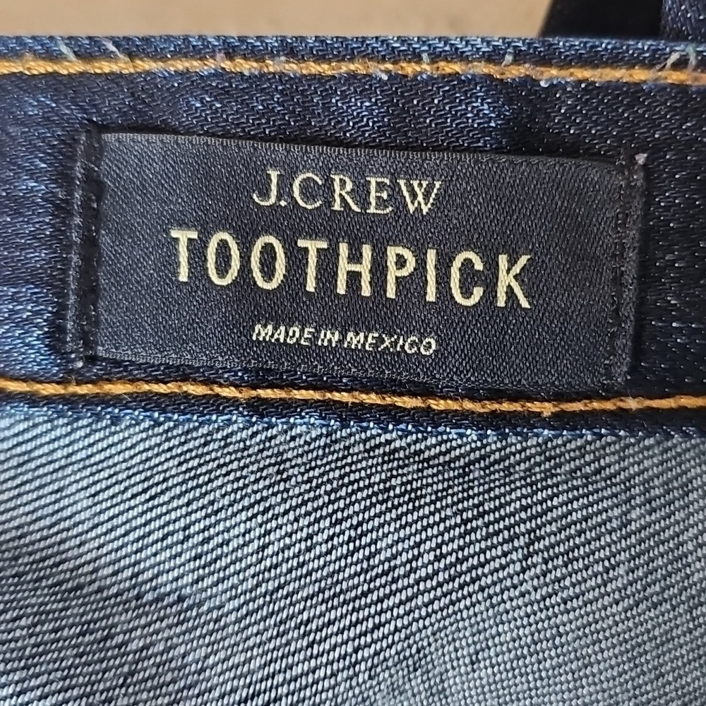 J. Crew Dark Blue Toothpick Ankle Jeans - Size 31 - Picture 8 of 12
